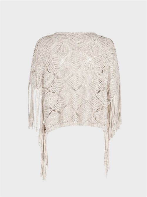 Open-knit cotton top with fringe detail ANTONELLI FIRENZE | 41768Q40704B2
